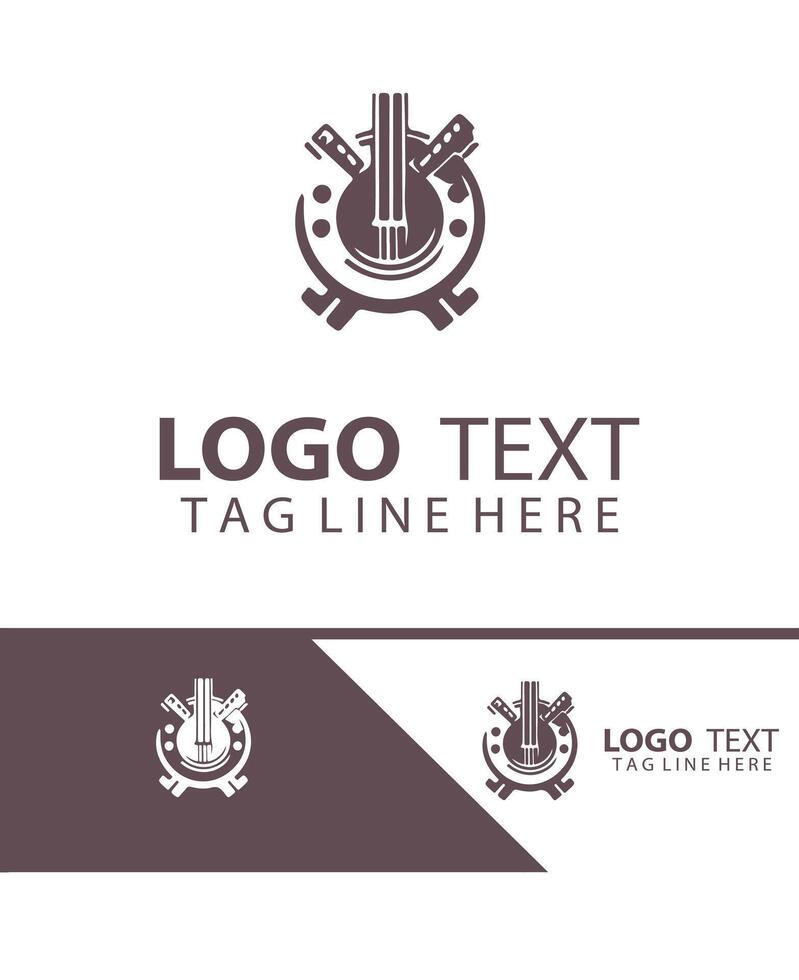String Xcel guiter logo vector