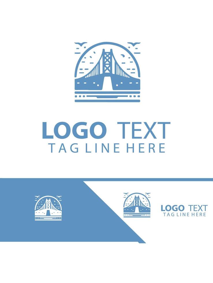 Crystal Crossing bridge logo vector