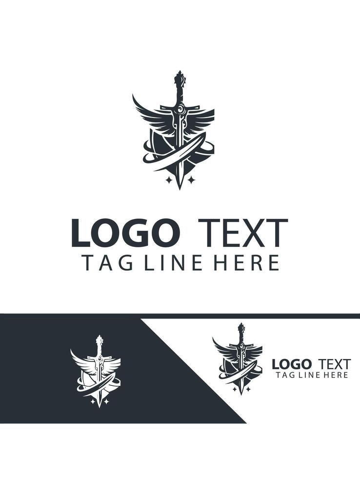 Sunstrike sword logo vector