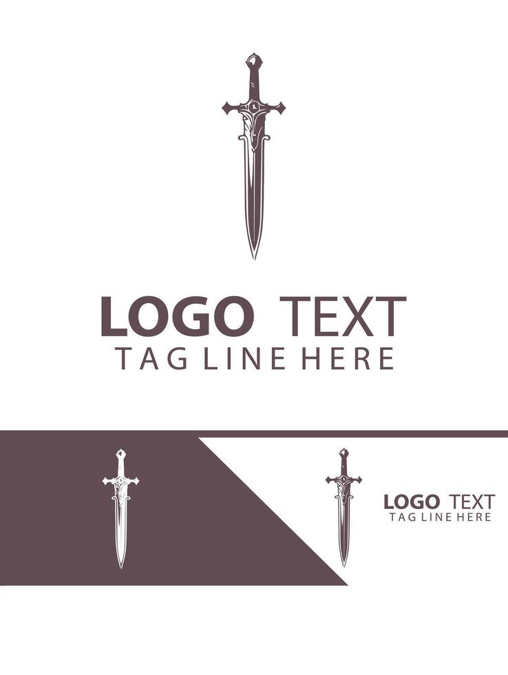 Demonblade sword logo vector