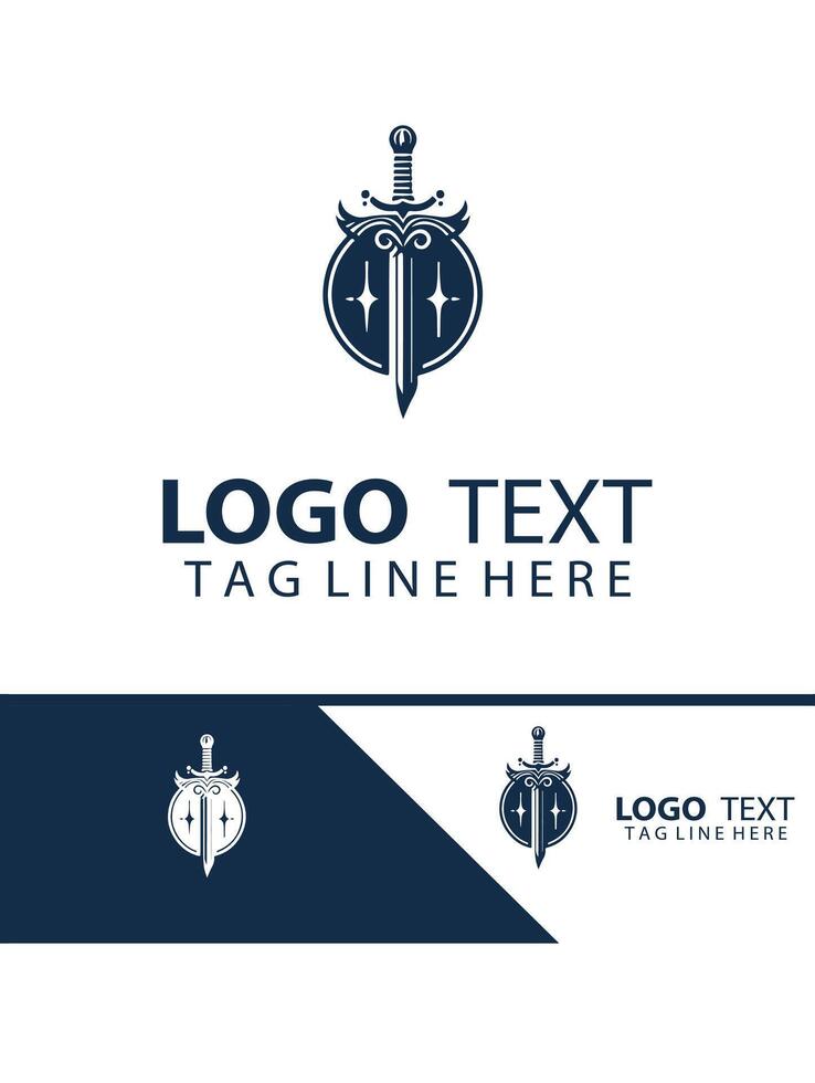 Shadow blade sword logo vector