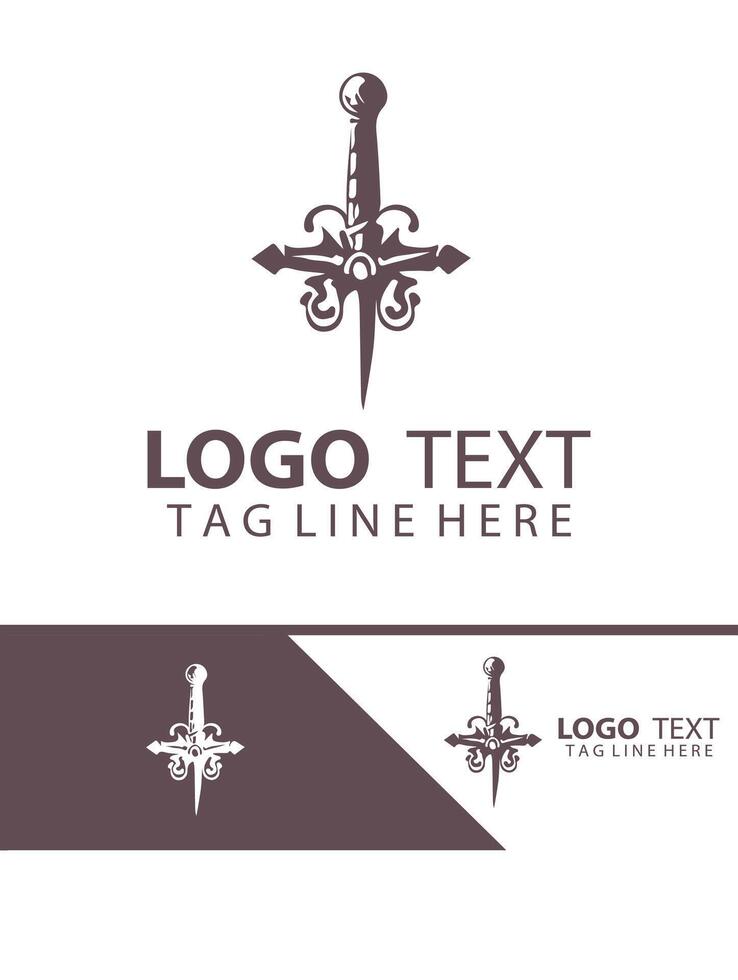 Dragons Claw sword logo vector