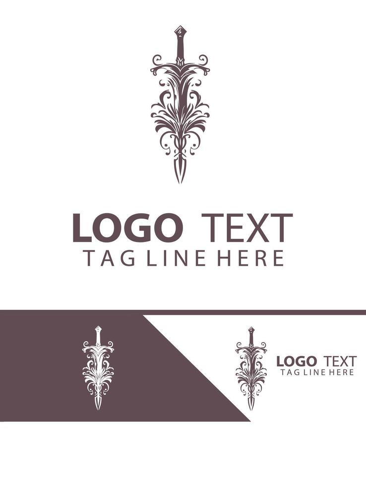 Thunderstrike sword logo vector