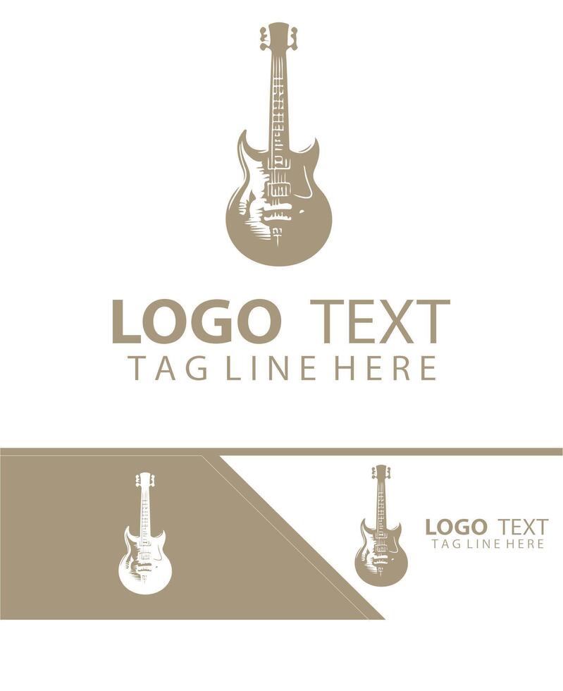 String Pulse guiter logo vector