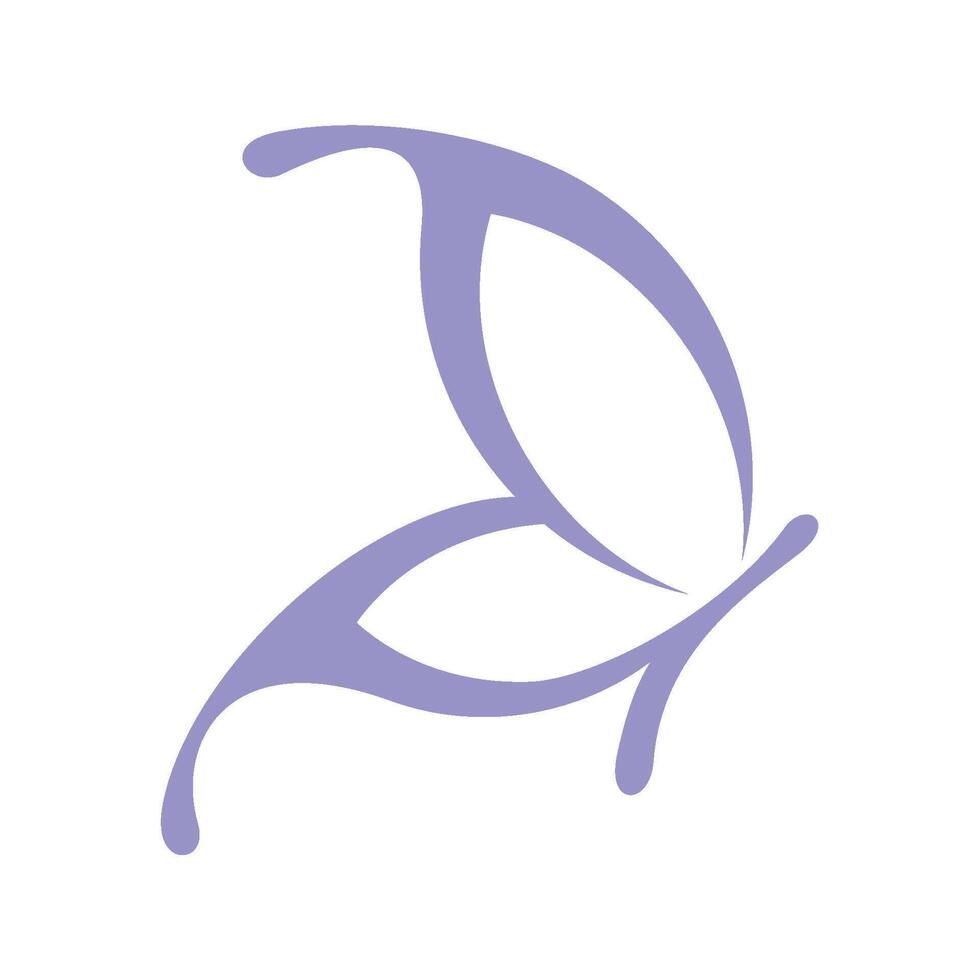 Purple Wings Butterfly Logo Template design vector