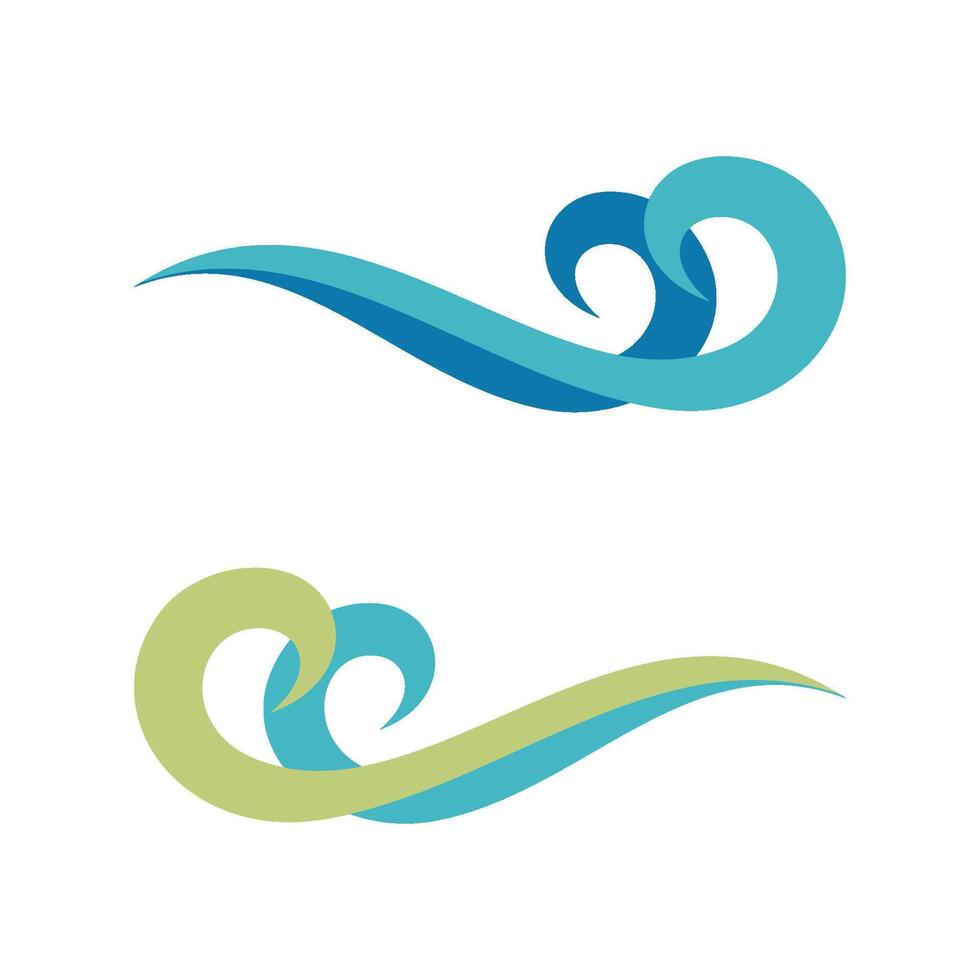 Water Wave Swirl Logo Template Illustration Design. EPS 10. vector