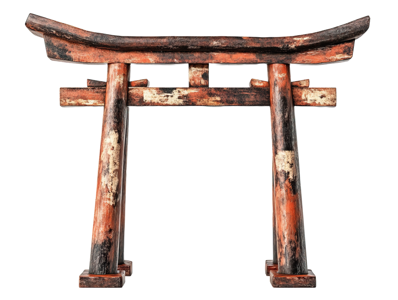Japanese Torii arch gate isolated on transparent background png