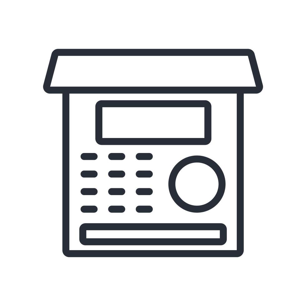 ATM icon. .Editable stroke.linear style sign for use web design, vector