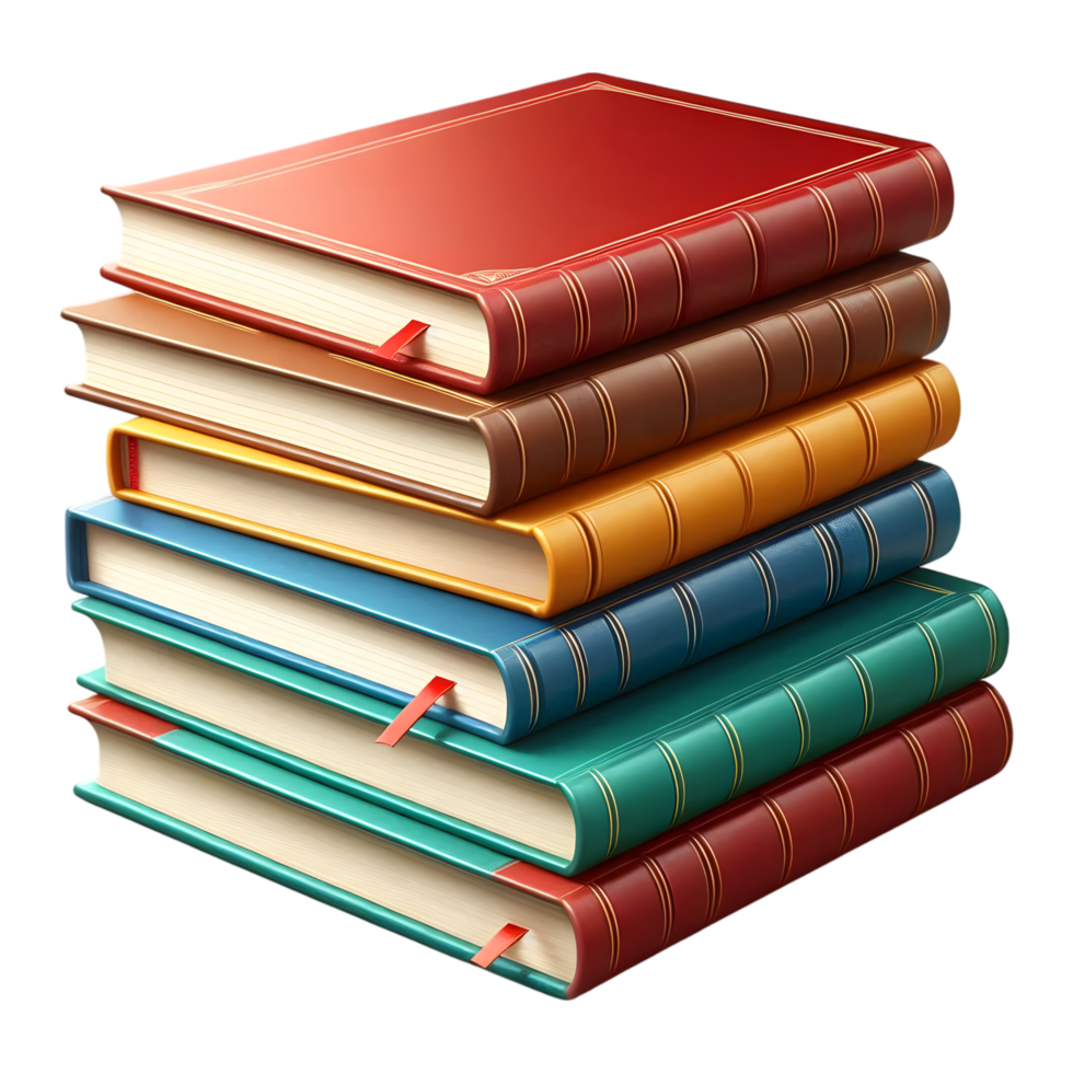 Stack Of Books on Transparent Background png