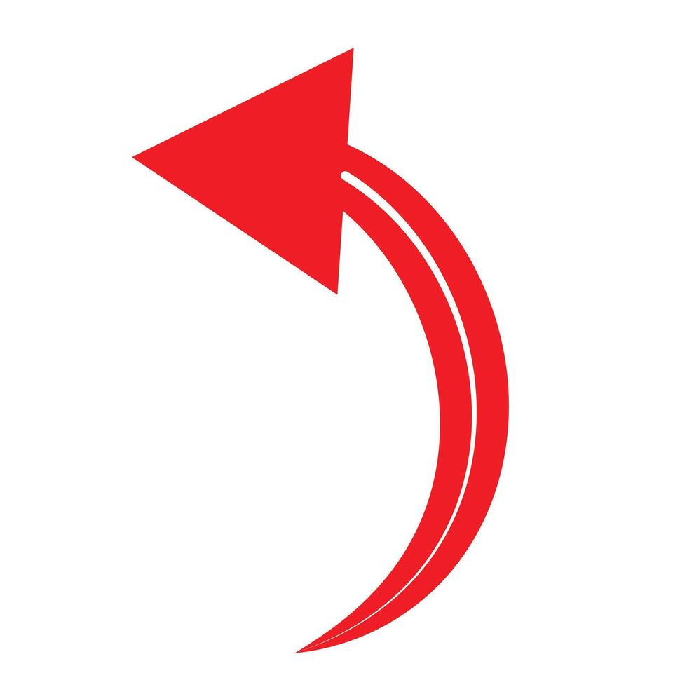 Curved Arrow Design Art Icon vector