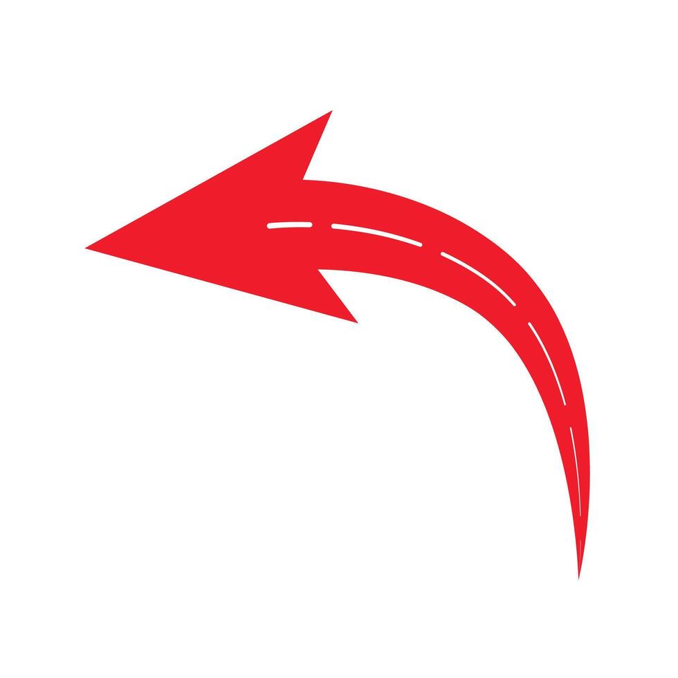 Curved Arrow , Art Icon vector