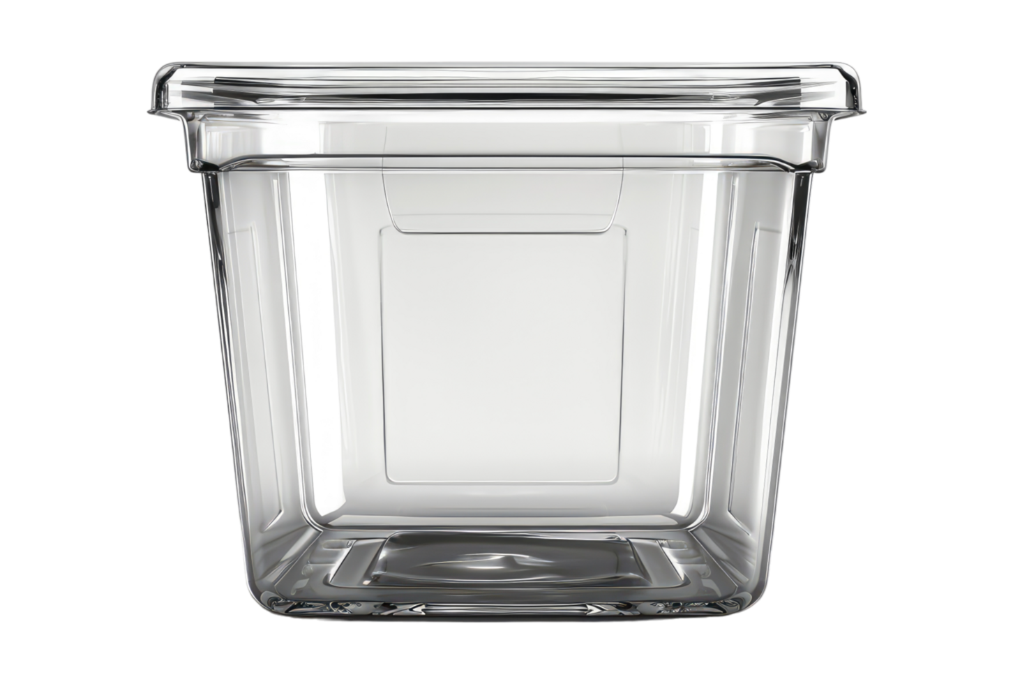 A clear plastic container with a lid. png