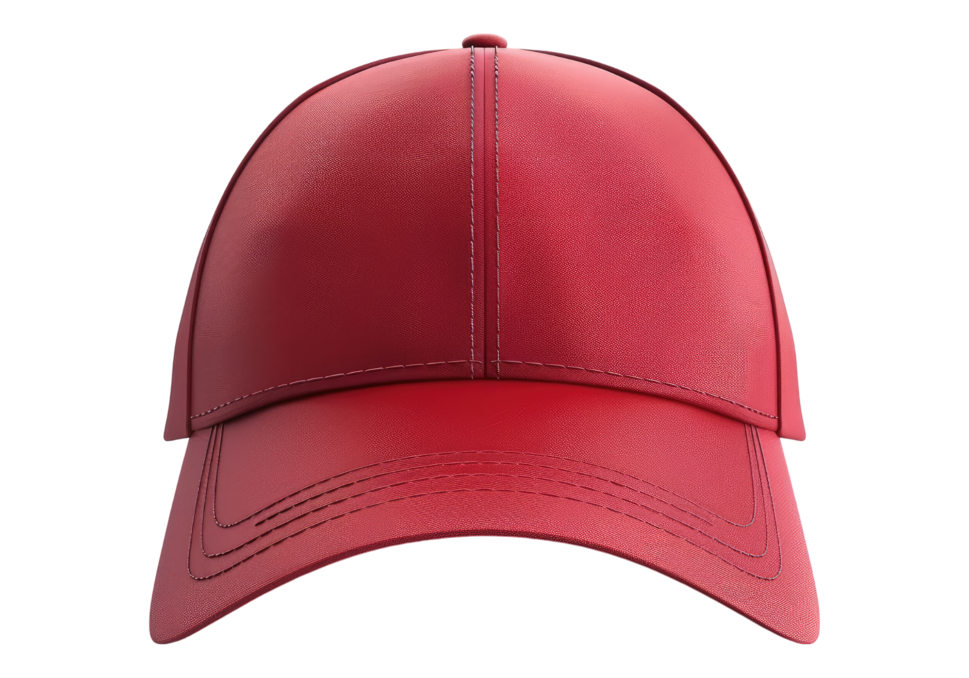A red baseball cap on a transparent background. png