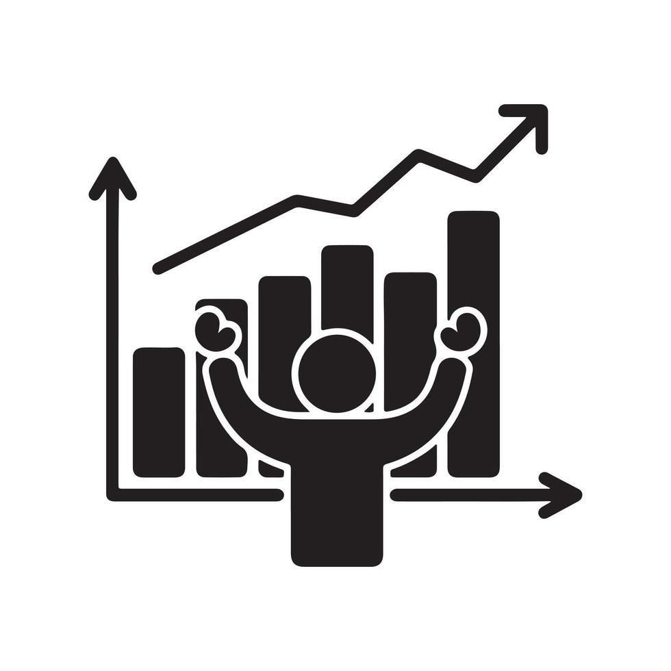 Team Success and Growth Depicted on a Step-Ladder vector
