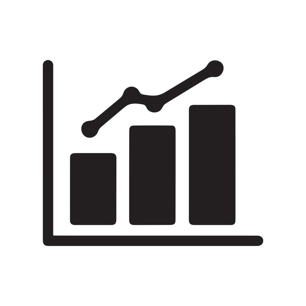 Illustrative Graph Depicting Positive Growth Trend vector