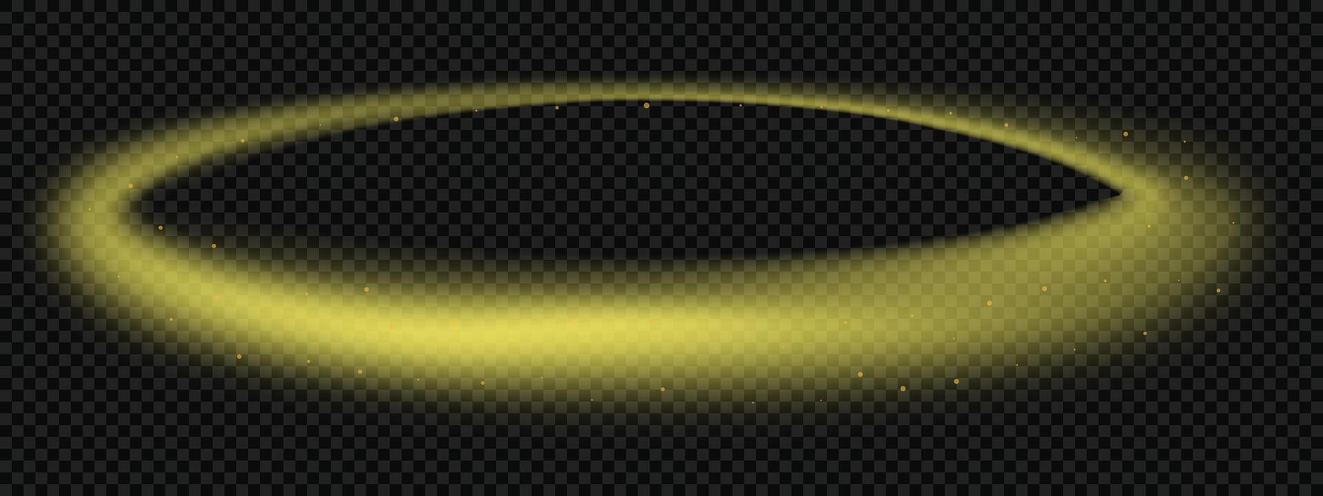 Ring golden halo nimbus. Glowing saint of power and holiness vector