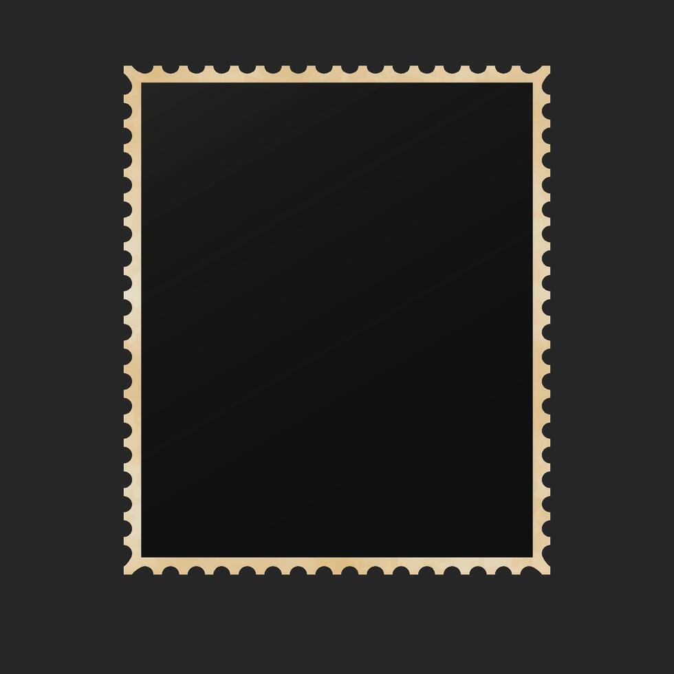 Photo frame with serrated ornament vector