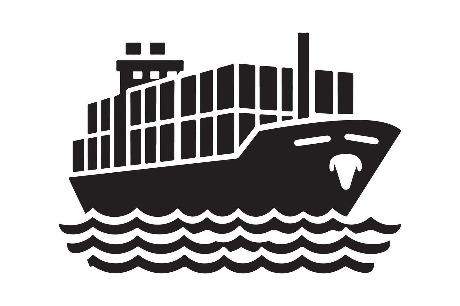 Premium Container Ship Silhouettes for Advertising and Marketing vector