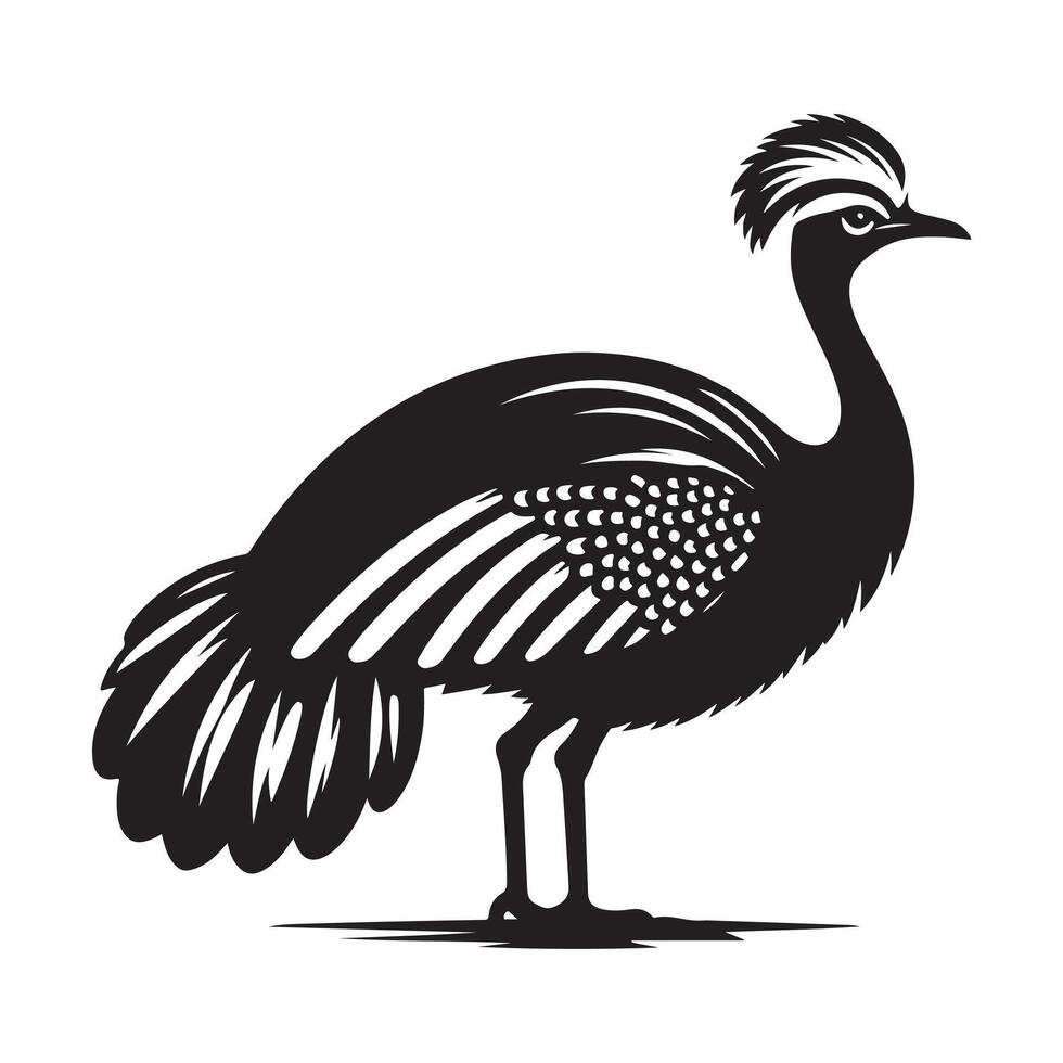 Kori Bustard Silhouette Vectors for Digital Art and Animations