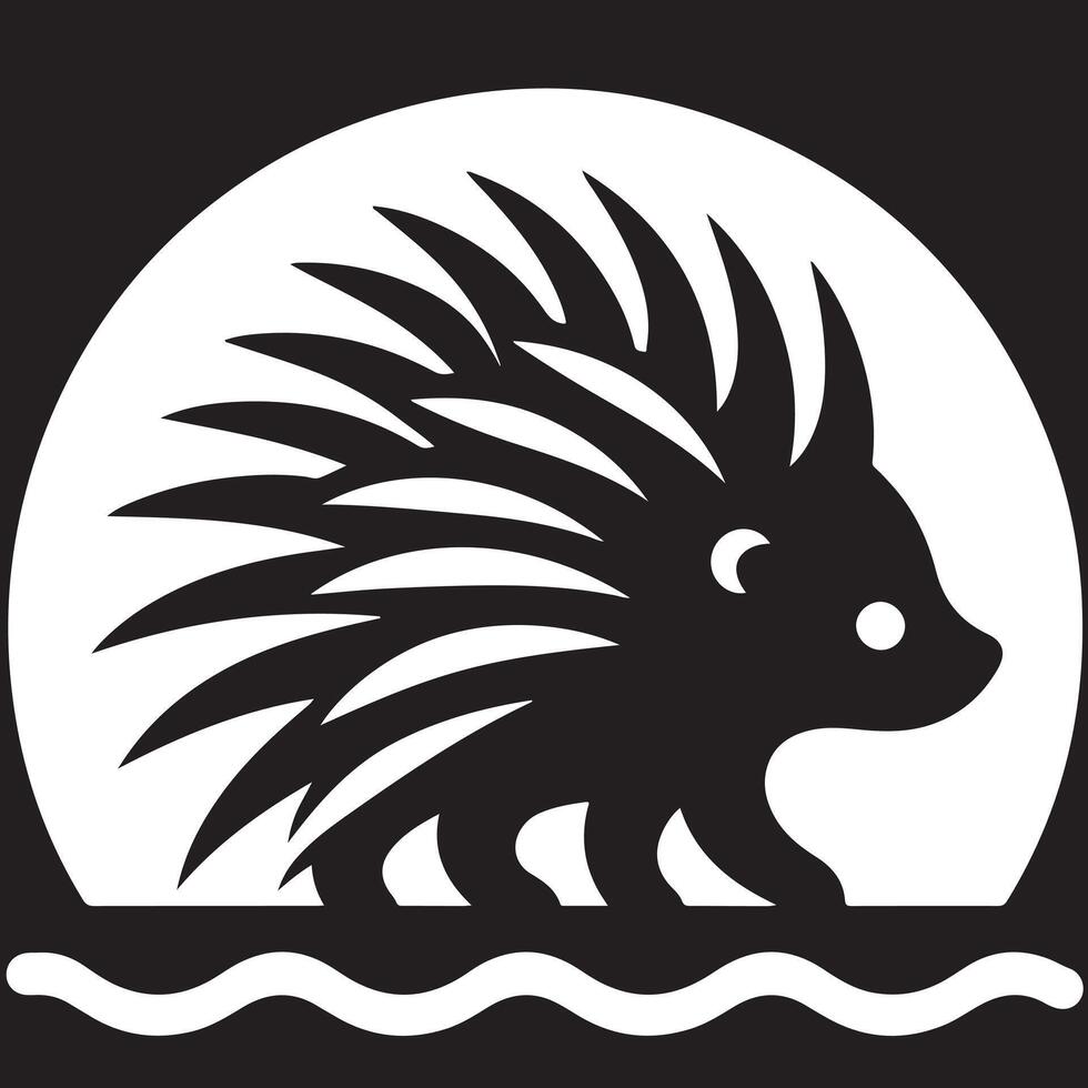 Porcupine Silhouette Vectors Illustrations for Versatile Use