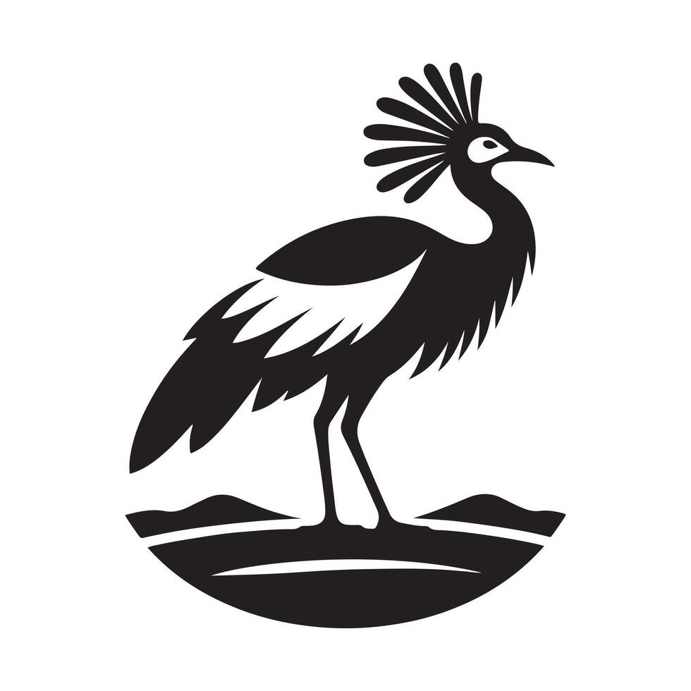 Creative Secretarybird Silhouette Vectors Art for Wildlife Projects