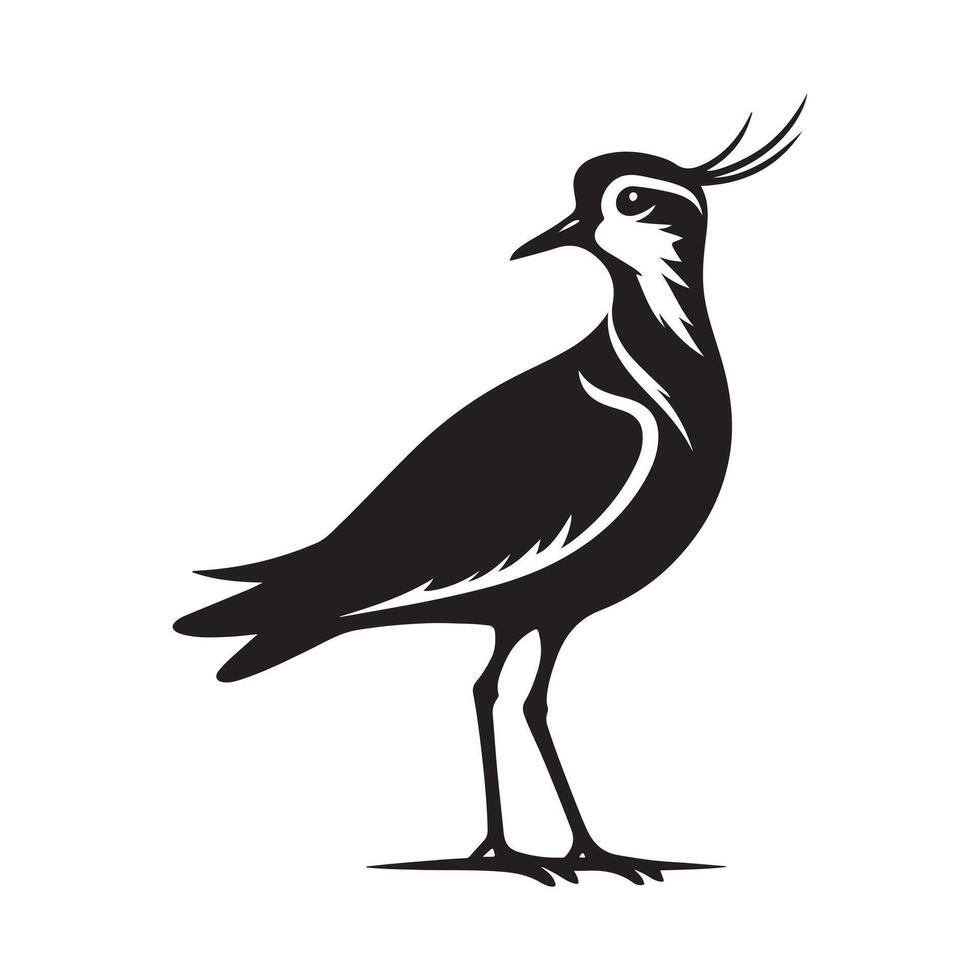 Southern Lapwing Silhouettes for Nature and Outdoor-Themed Graphics vector