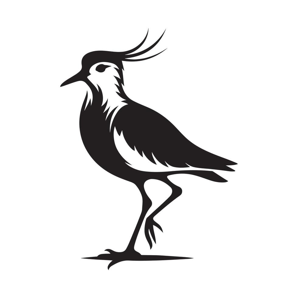 Southern Lapwing Silhouette Vectors Ideal for Ornithology Branding