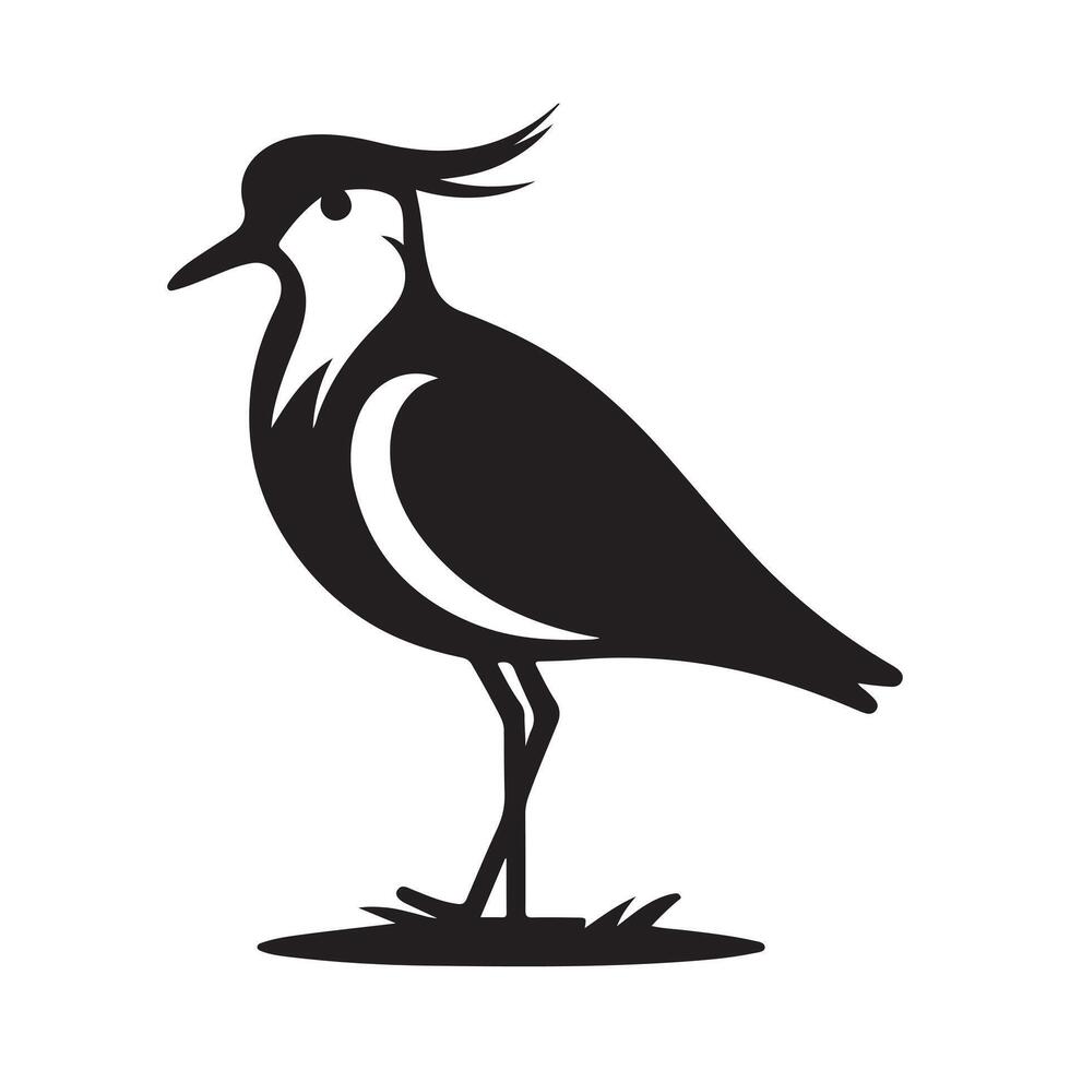 Versatile Southern Lapwing Silhouette Vectors for All Design Needs