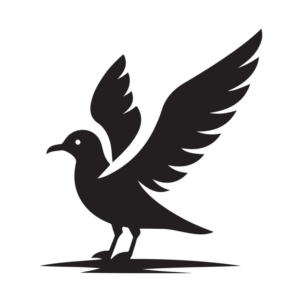 Download Grey Gull Silhouettes for Beach and Ocean Art Projects vector