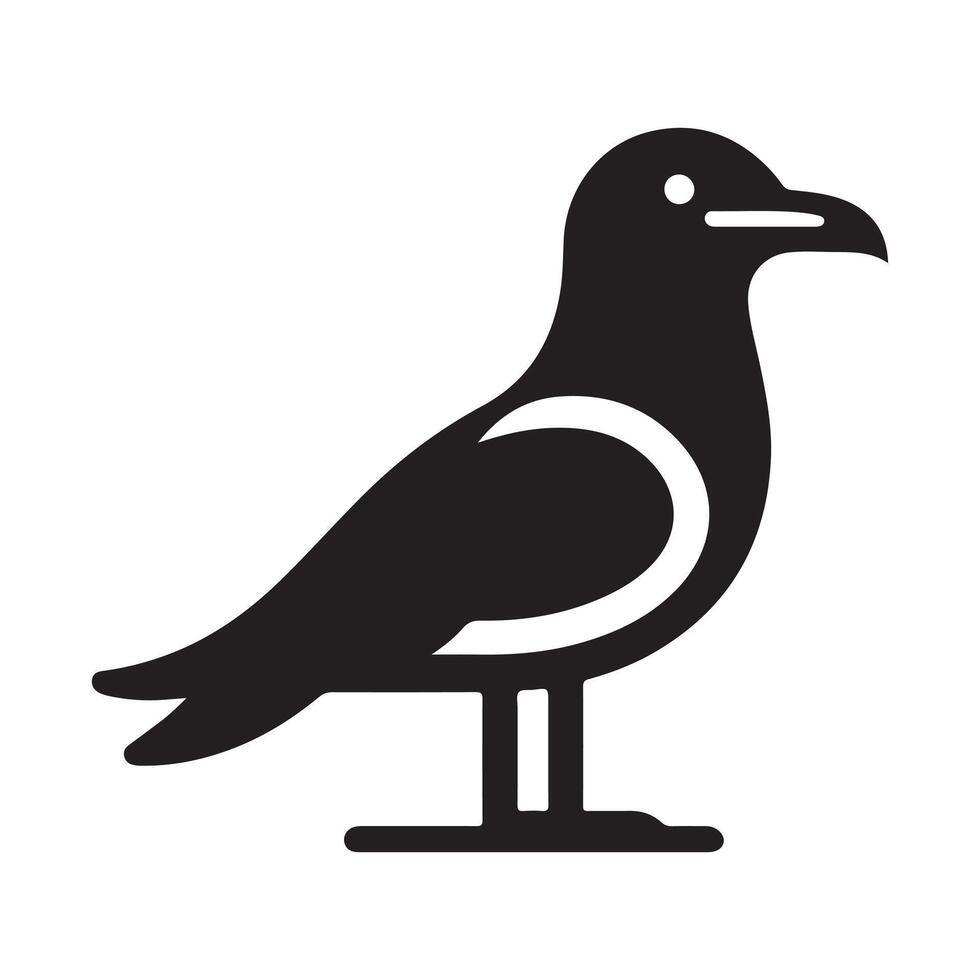 Minimalist Grey Gull Silhouette Vectors for Modern Design