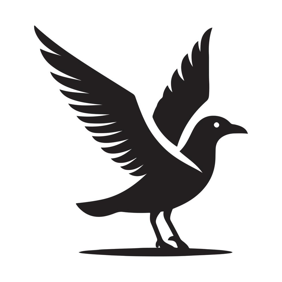 Grey Gull Silhouette Vectors for Eco-Friendly Design Themes