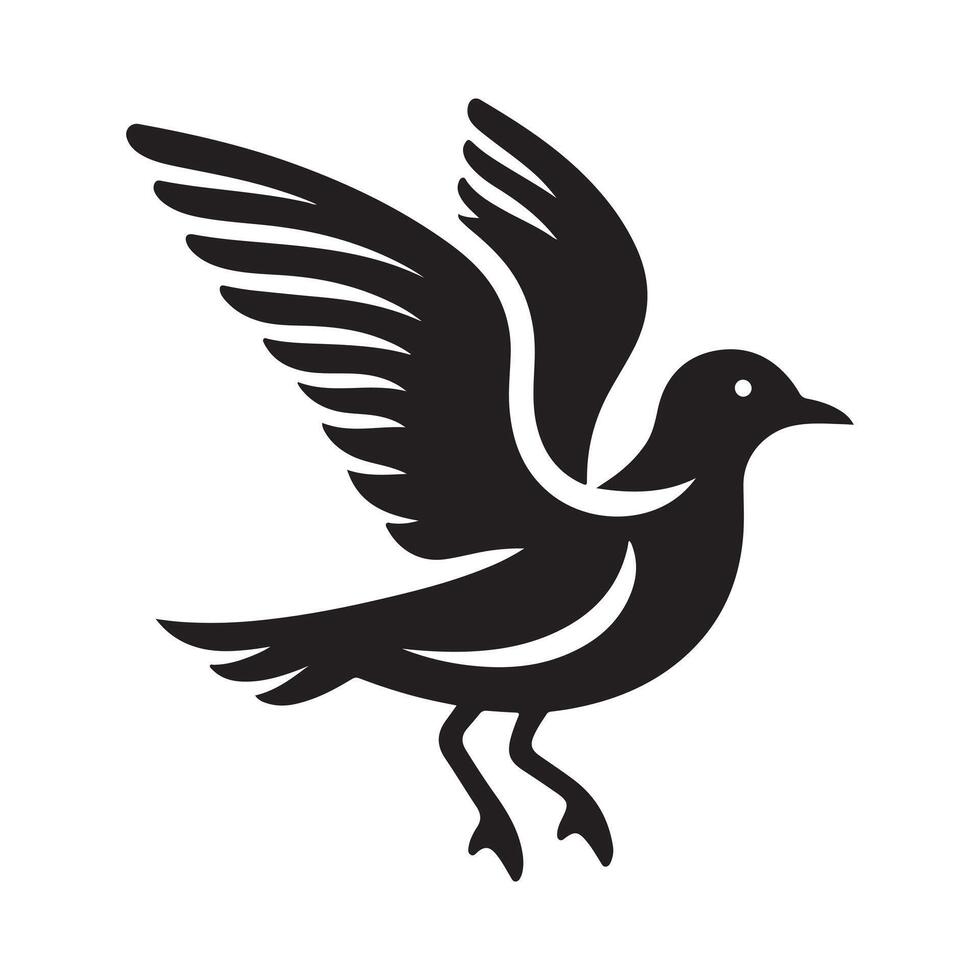 Artistic Grey Gull Silhouettes for Digital Art and Web Design vector