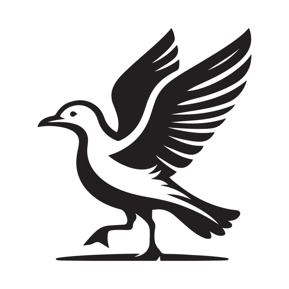 Professional Grey Gull Silhouettes for Nature Illustrations vector
