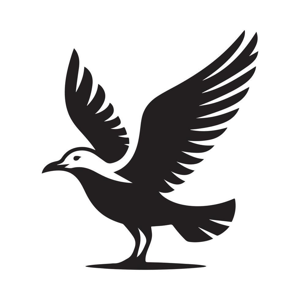 Grey Gull Silhouette Vectors for Eco-Conscious Branding Projects