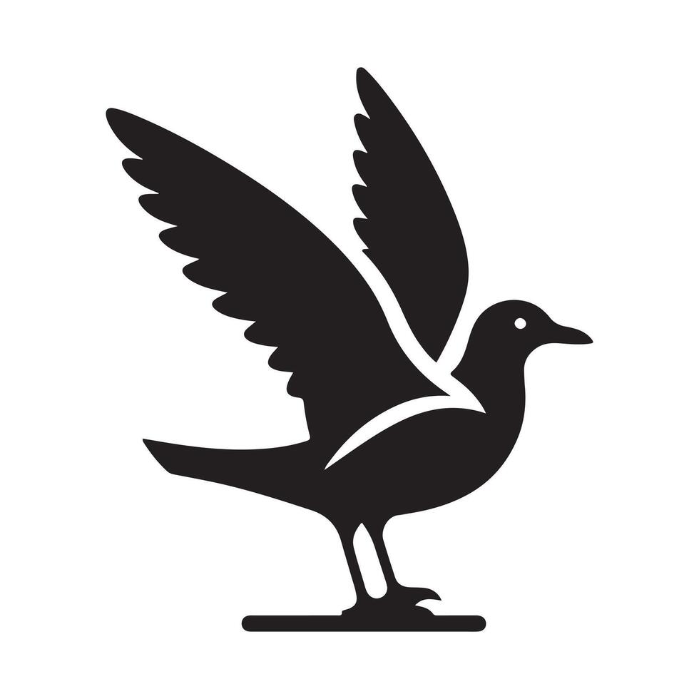 Custom Grey Gull Silhouettes for Personalized Graphic Designs vector