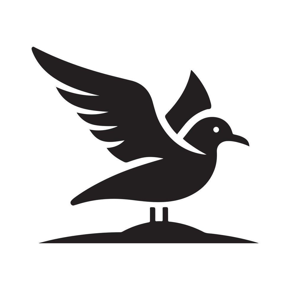 Grey Gull Silhouettes Perfect for Nautical Graphic Projects vector