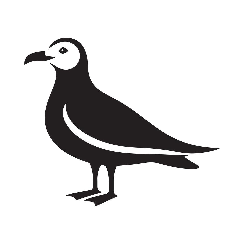 Grey Gull Silhouettes Perfect for Ocean and Beach Decor vector