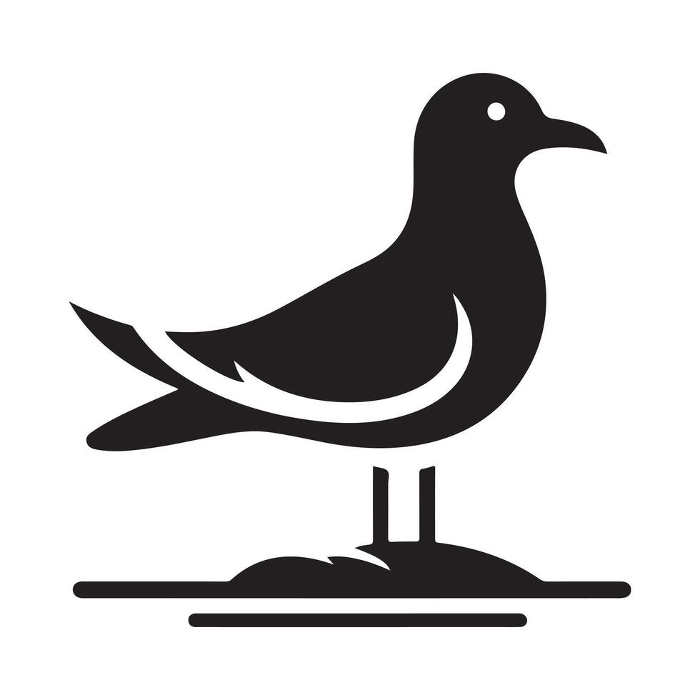Stylish Grey Gull Silhouette Vectors for Web and Print Media