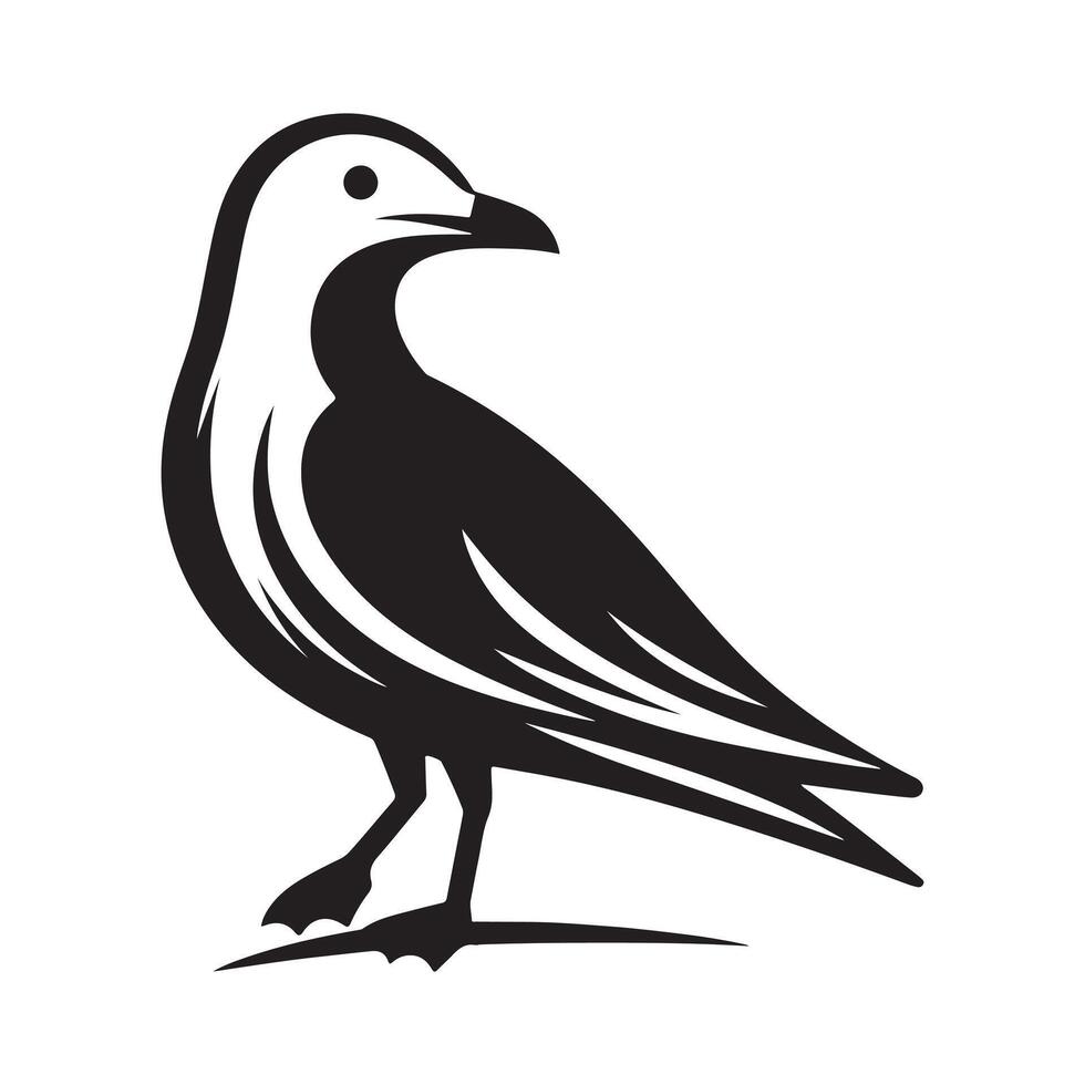 Creative Grey Gull Silhouettes for Ocean-Themed Designs vector