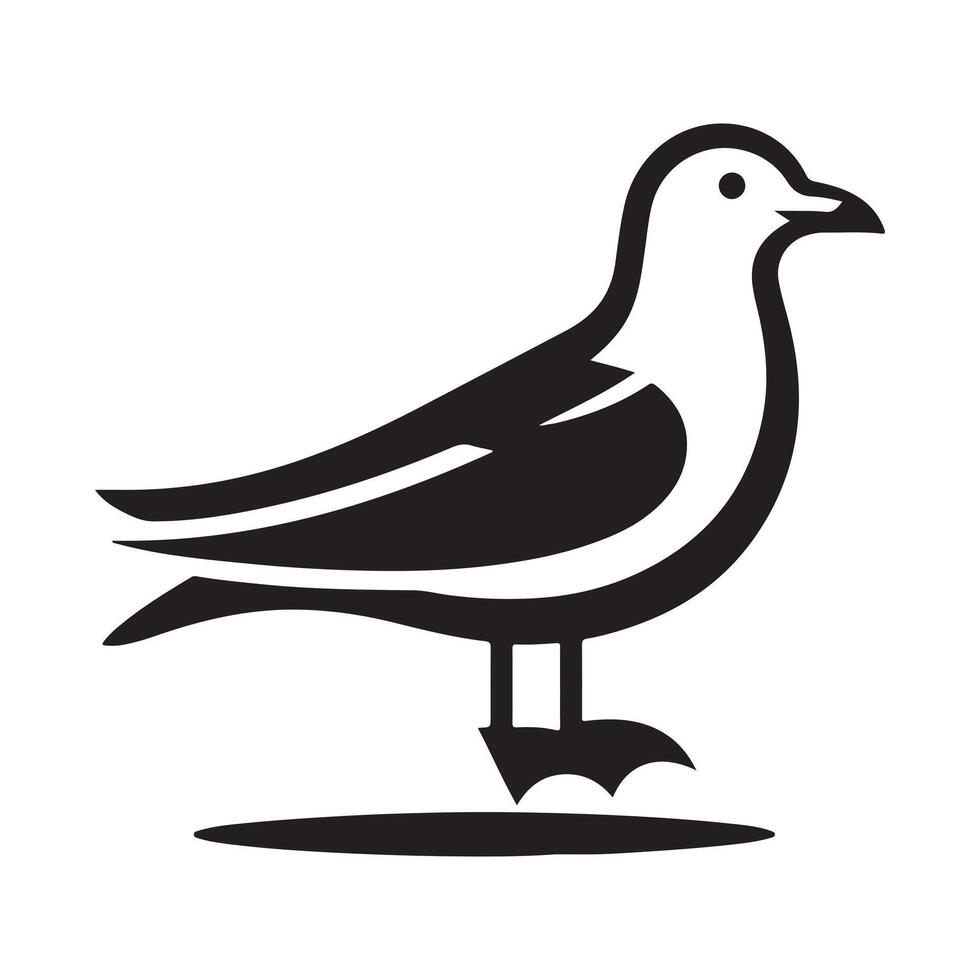 Grey Gull Silhouettes for Nature and Coastal-Themed Products vector