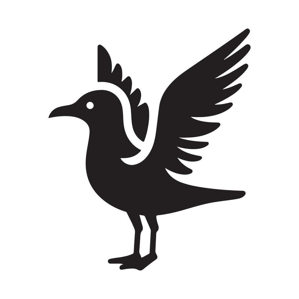 Download Stylish Grey Gull Silhouette Vectors for Designers