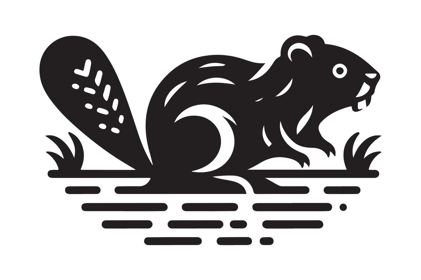 Versatile Swamp Beaver Silhouettes for Your Digital and Print Projects vector