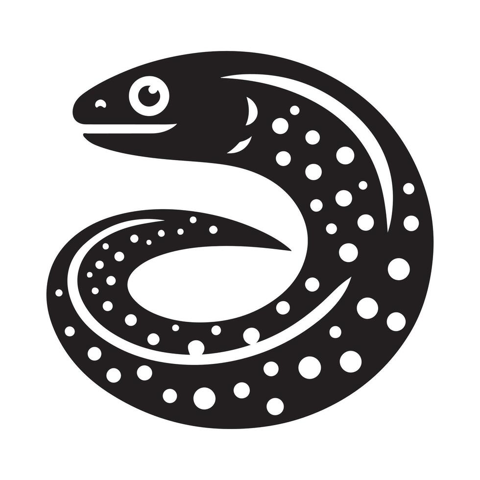 Aquatic-Inspired Spotted Garden Eel Silhouettes for Graphic Designers vector