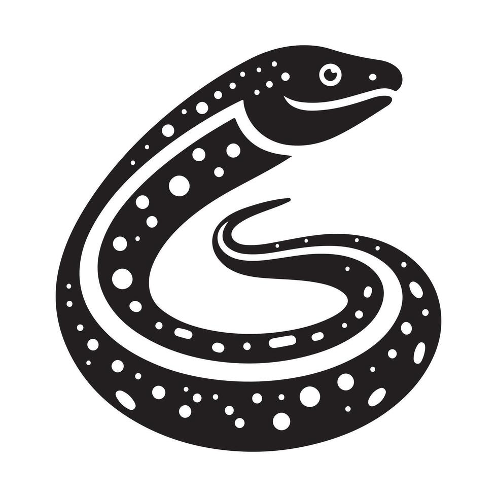 Aquatic Spotted Garden Eel Silhouettes for Stunning Visuals vector