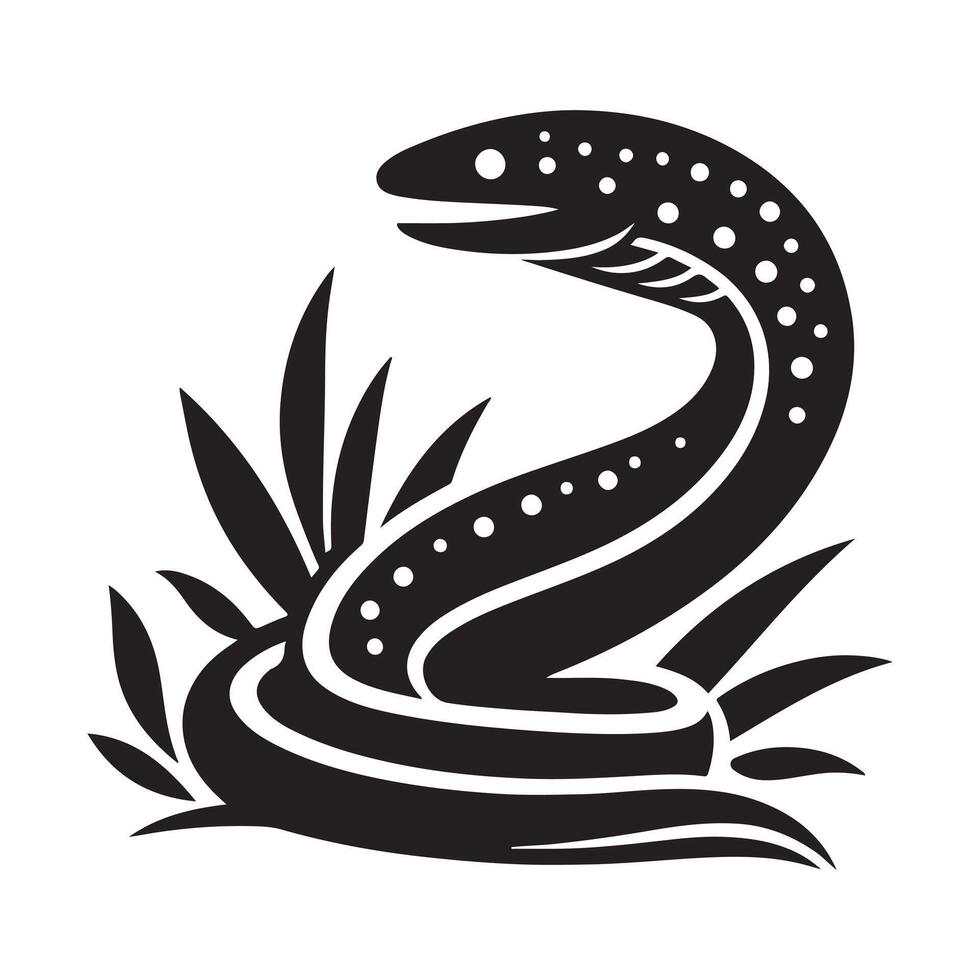 Spotted Garden Eel Silhouettes for Creative Marketing and Illustrations vector