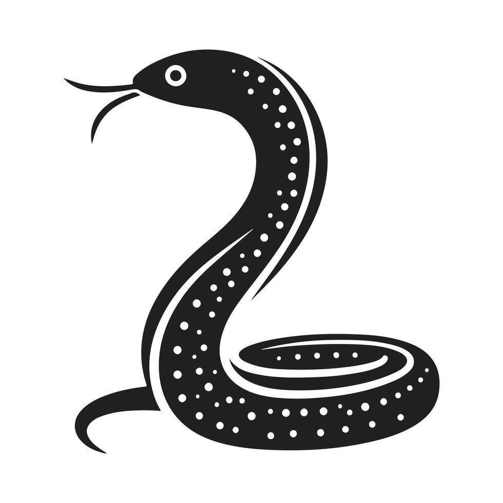 Spotted Garden Eel Silhouettes for Aquatic Illustrations and Digital Art vector