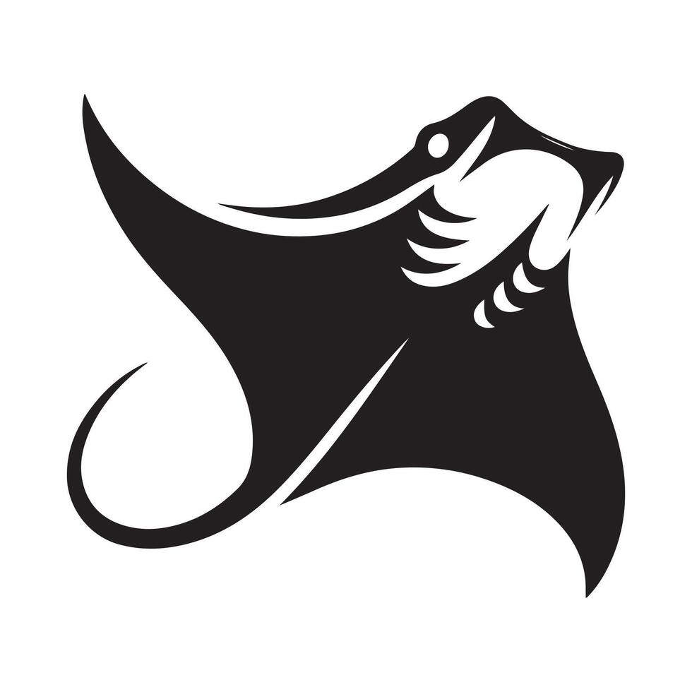 Giant Manta Ray Silhouette Vectors for Stunning Ocean Art Projects
