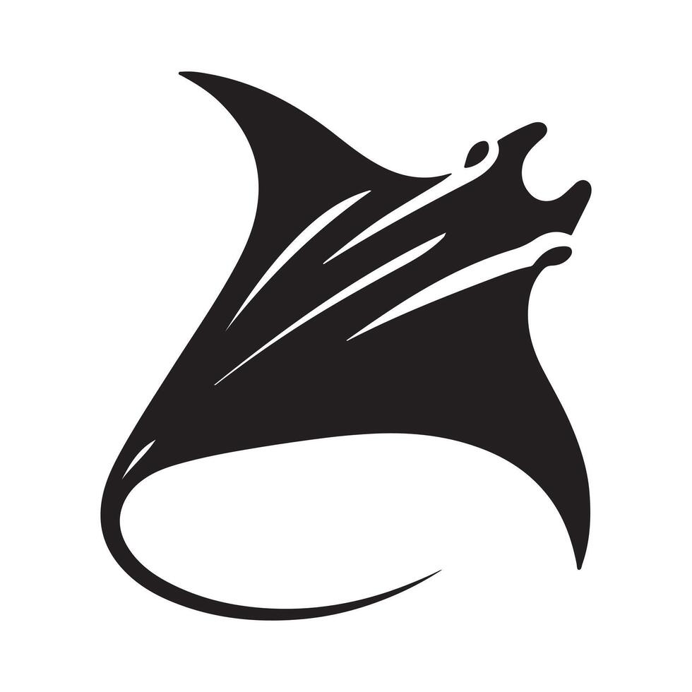 Downloadable Giant Manta Ray Silhouette Vectors for Water-Themed Designs