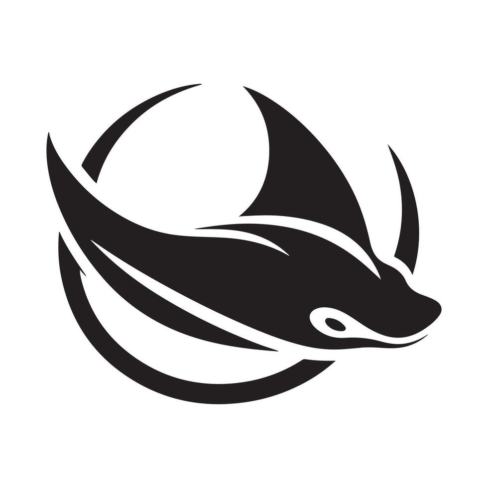 Versatile Giant Oceanic Manta Ray Silhouettes for Sea-Themed Designs vector