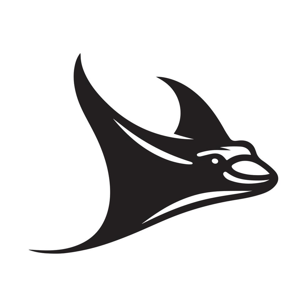Giant Oceanic Manta Ray Vectors Illustrations for Ocean Conservation Projects